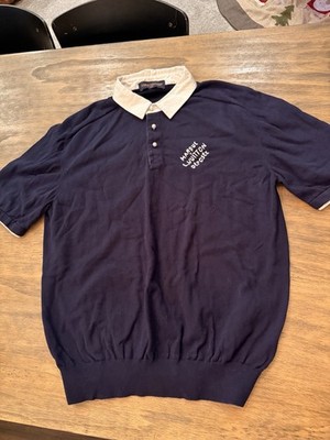 LOUIS VUITTON ネイビー ポロシャツ　美品　Lサイズ Louis Vuitton blue polo 'Marque L.Vuitton déposée' large *Sold Out