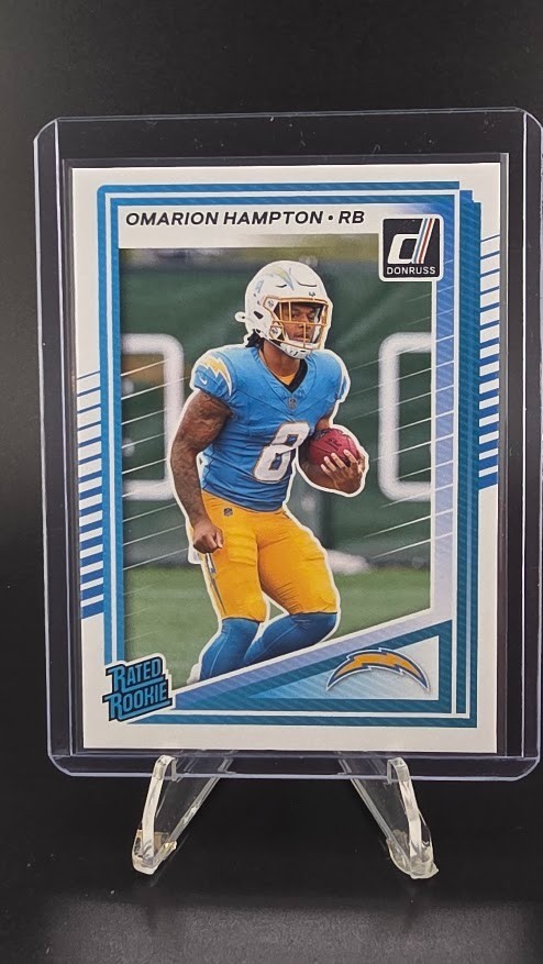 2025 Panini Donruss - Omarion Hampton #303 (RC) Rated Rookie LA Chargers