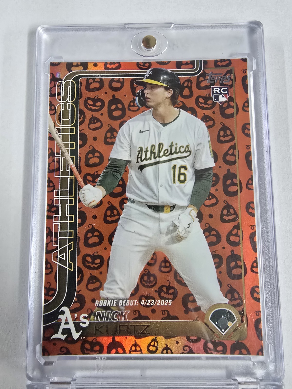 2025 Topps Update Series Rookie Debut Nick Kurtz #US197 Jack-O'-Lantern SSP