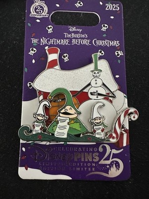 NIGHTMARE BEFORE CHRISTMAS ELVES HOLIDAY PIN 2025 Disney Store Exclusive LE 1500