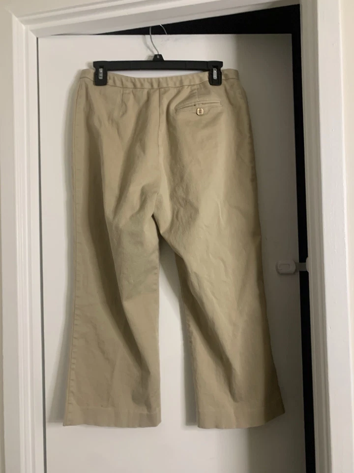 Pantalones de vestir para mujer Ann Taylor Loft beige caqui, talla 8, modernos informales de negocios Foto 2 de 3