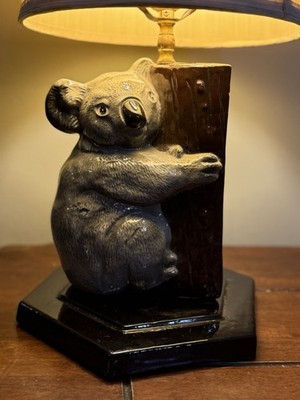 Vintage Koala Ceramic Lamp Retro Cottage Core Unique Decor Lamp