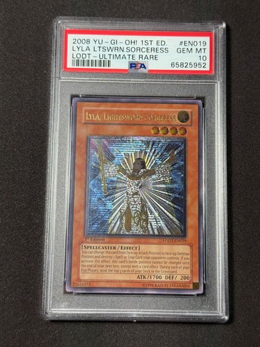 Yugioh PSA 10 Lyla, Lightsworn Sorceress LODT-EN019 1st Edition Ultimate Rare