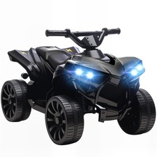 AIYAPLAY 6V Kids ATV, Battery Powered Ride on Car for Ages 3-6 Years, Black