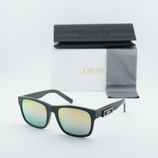 New Dior DIORB23 S2F 55H7 Dark Green/Green Mirror 58-20-145 Sunglasses