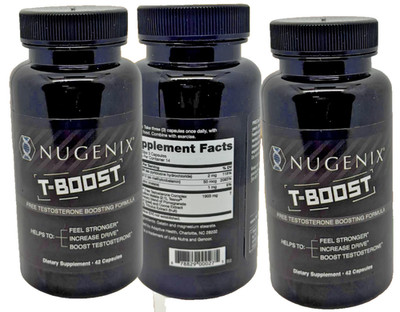 New Nugenix T-BOOST Free Testosterone Booster for Men, 126 Capsules Exp 07/2026