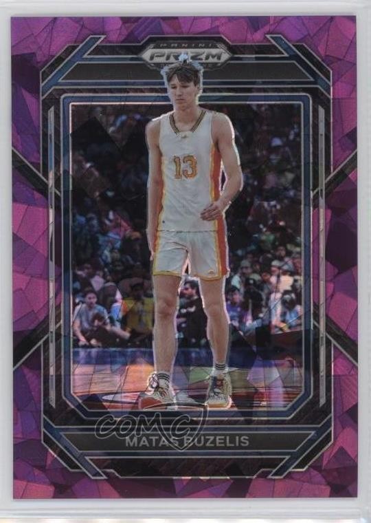 2023-24 Panini Prizm Draft Picks Purple Ice Prizm 44/149 Matas Buzelis #13 3hd
