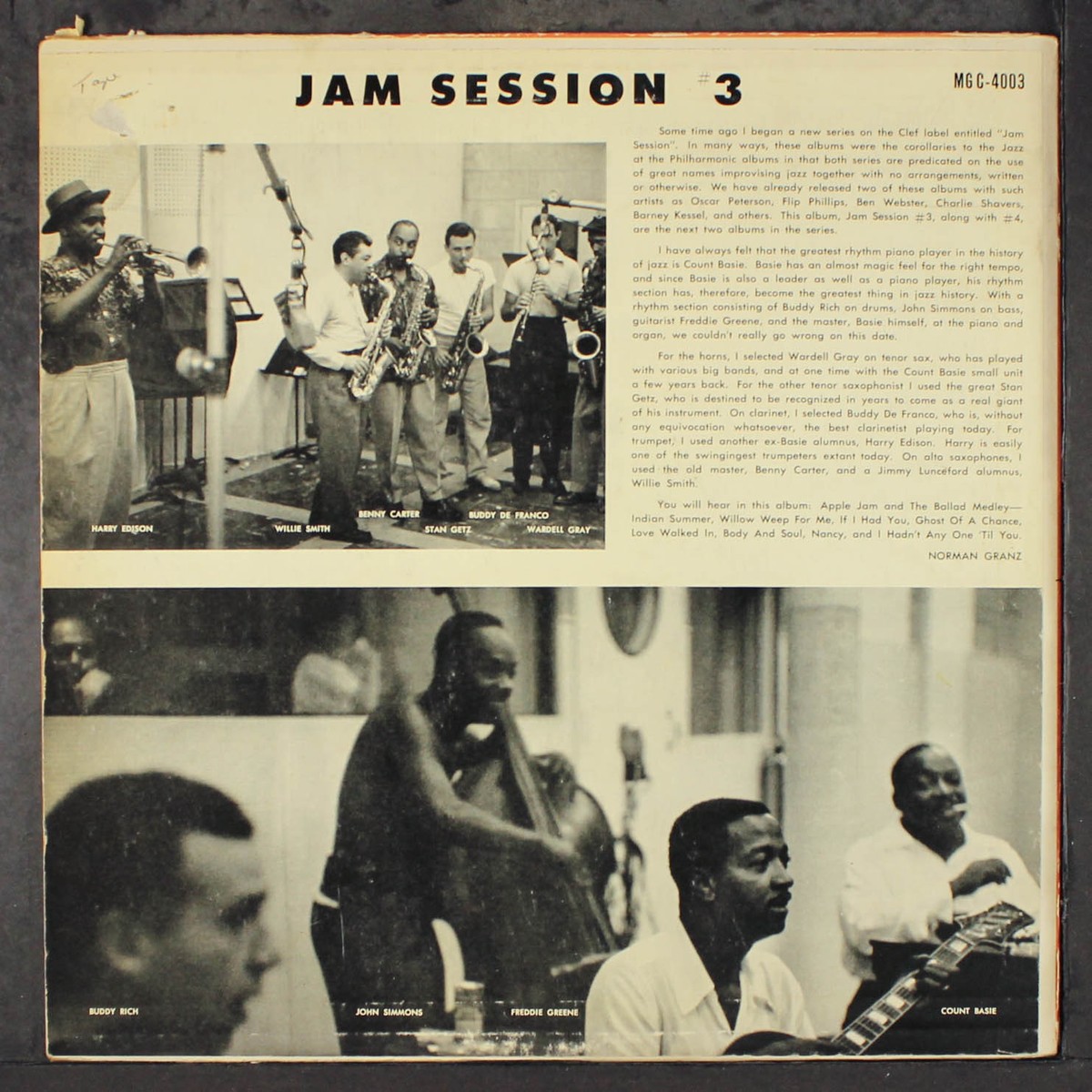 Jam Session #2 – Vinyl (LP, Album + 2 more), 1955 [r9576212] | Discogs