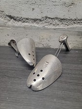 Vintage EKCO Hammered Metal Shoe Tree Shapers Stretchers, Adjustable Pair