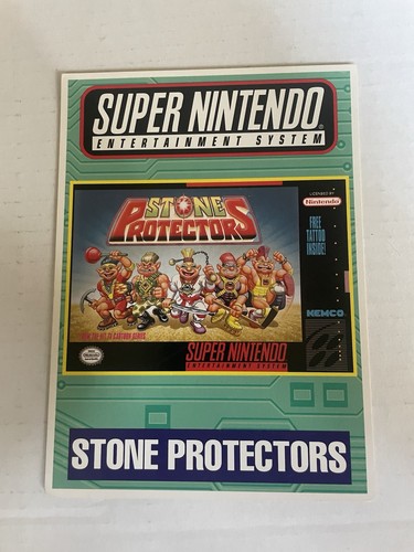 SNES Stone Protectors VIDPRO Card Toys R Us Display Card Rare
