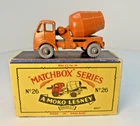 Matchbox Moko Lesney #26 A ERF Cement Lorry Mixer Truck w/Original B4 Box VG/VG+