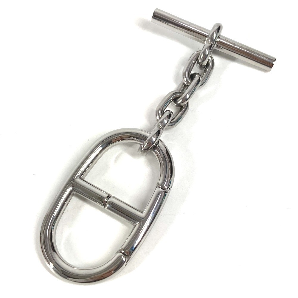 HERMES Logo Chaine d'Ancre Key Ring Chain Key Holder Metal Silver thumbnail 2