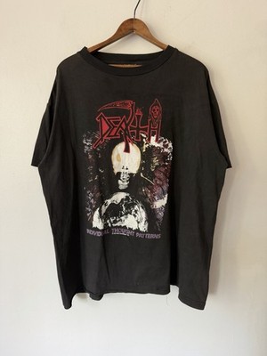 VTG 90s Original Death Individual Thought Patterns Distressed Shirt Fits XL