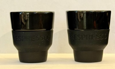 Nespresso Touch Collection Black Espresso Cups Geckeler Michels 2 3/4 in high