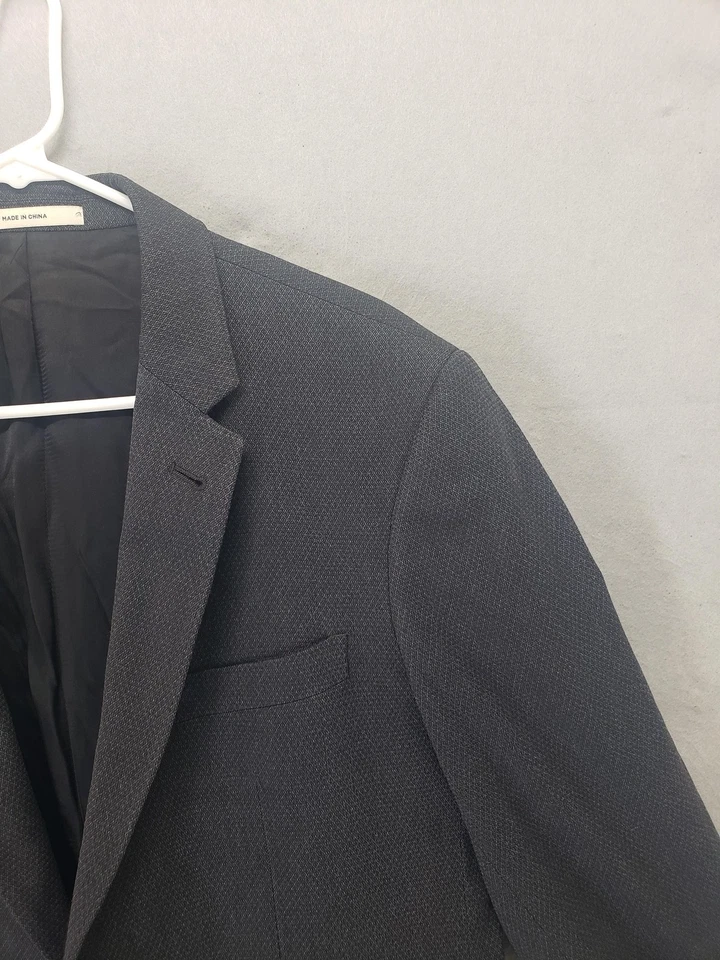 Blazer Club Monaco Hombres 38 Gris Ajuste Wright Tela Italiana Mezcla Lana Chaqueta Deportiva Foto 3 de 4