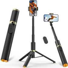Phone Tripod  Selfie Stick with Remote, Portable, Lightweight for Video Recordi