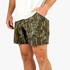 AFTCO Mens The Original Fishing Shorts Mossy Oak Bottomlands Camo, Size 30