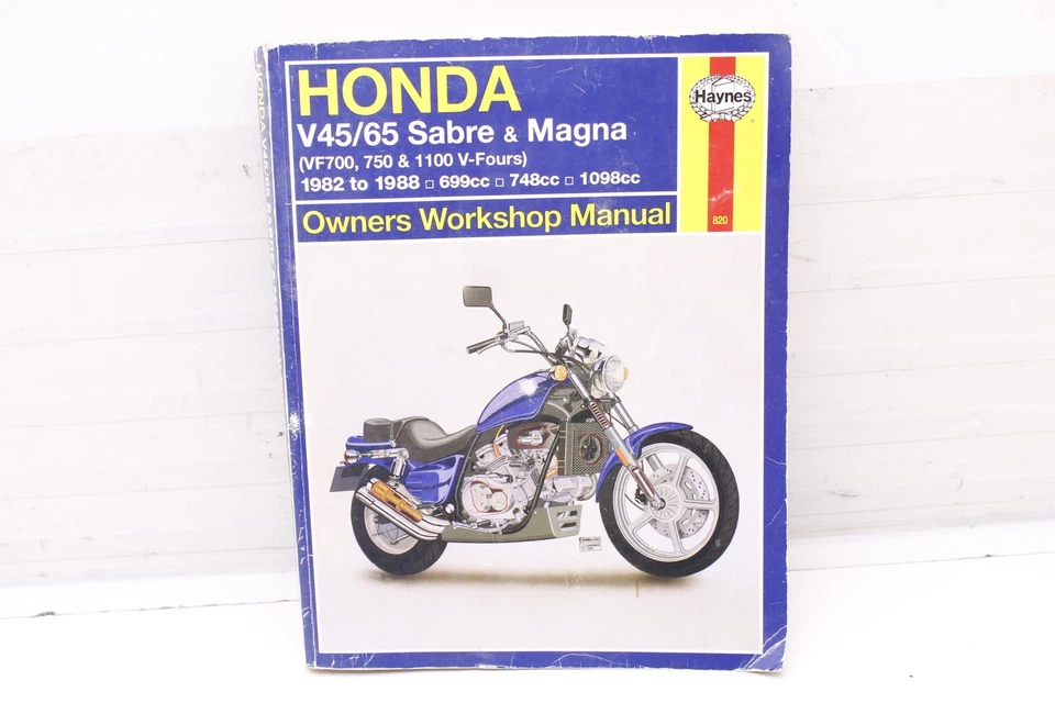 86 HONDA MAGNA 700 VF700C HAYNES 820 MANUAL DE SERVICIO LIBRO R1.BX26 Foto 2 de 4