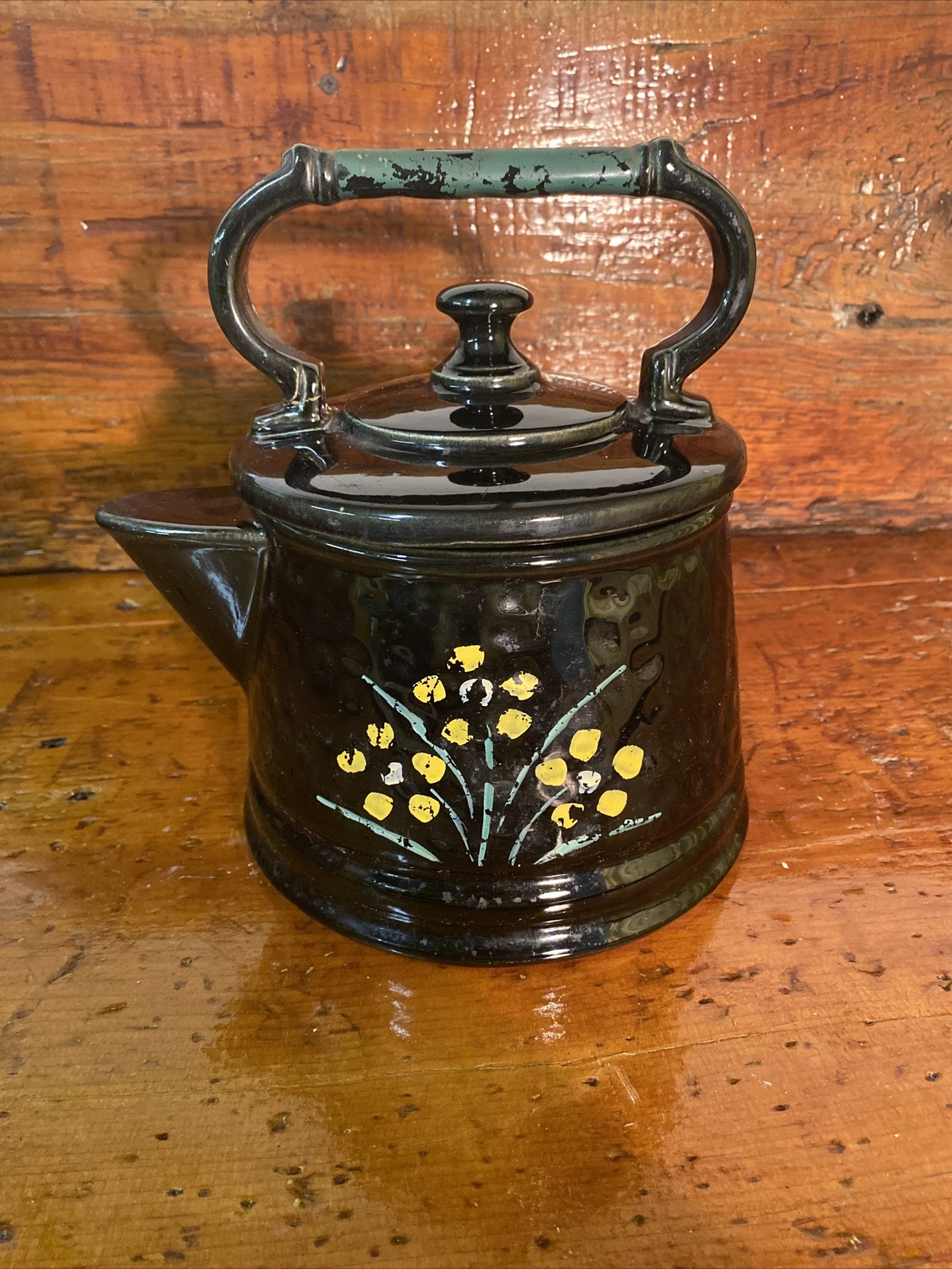Vintage McCoy Pottery Black Tea Pot Tea Kettle Cookie Jar USA eBay