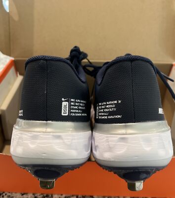 Size 12 Nike Alpha Huarache Elite 3 Baseball Cleats Navy Blue White CK0746-401 Size 14 Nike Alpha Huarache Elite 3 Baseball Cleats Navy  main image 3