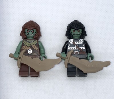 2 X LEGO Troll Castle Minifigures Figs Trolls Fantasy Era Sand Green Orc L290