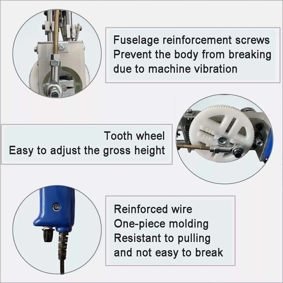 2 in1 Tufting Gun Carpet Trimmer Aluminum Tufting Frame with Monk Cloth and Yarn - image 2 of 4