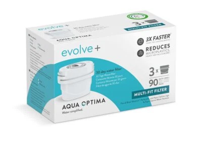 Aqua Optima Cartuccia Filtro, confezione da 3 Evolve+ (fornitura per 3 mesi), co