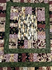 Handmade Quilt Throw Lap Blanket Wine Grapes Corks 2 sided 46X52 2018