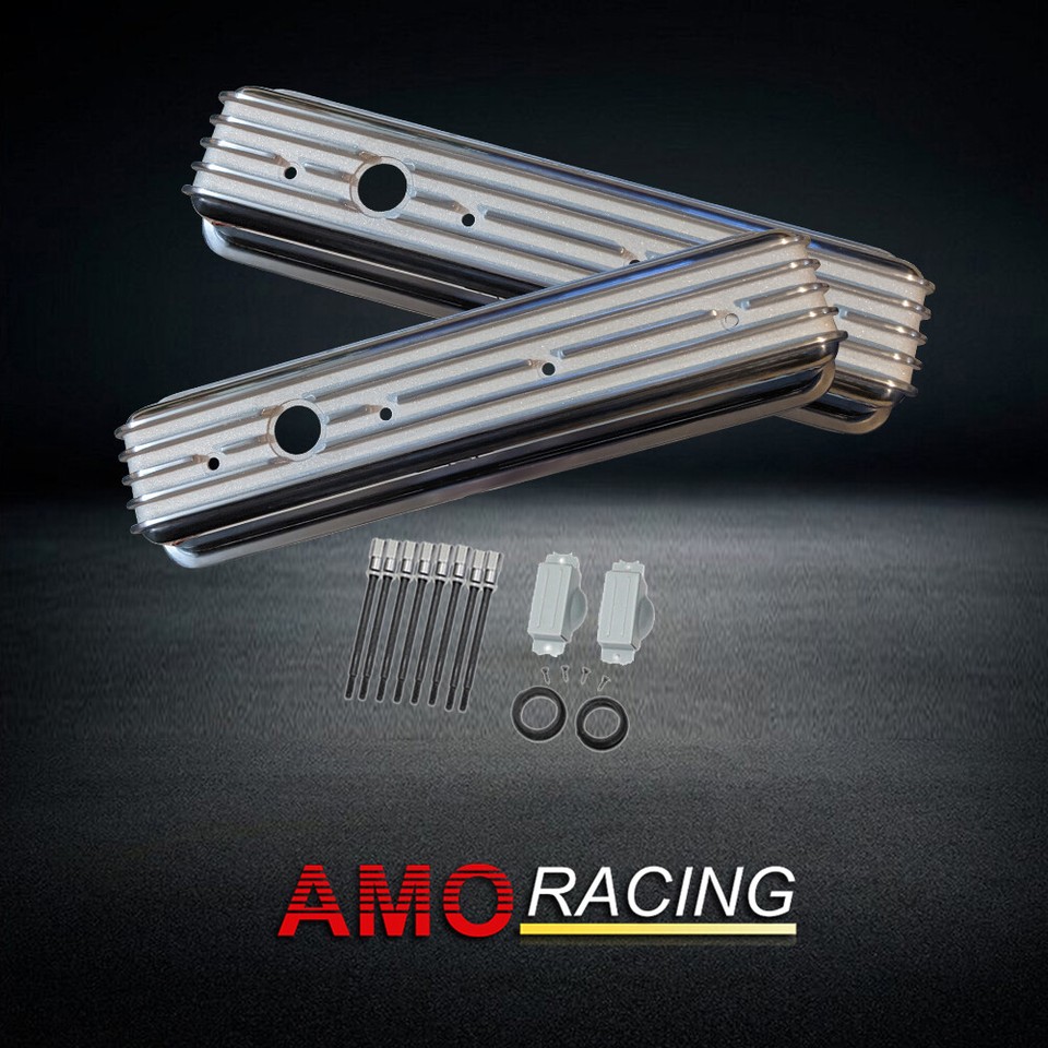 Suitable For Chevrolet Polished Aluminum Center Bolt Short Valve Cover SBC 350 5.7 5.0 V8 CNCV78145A481191 VA1855
