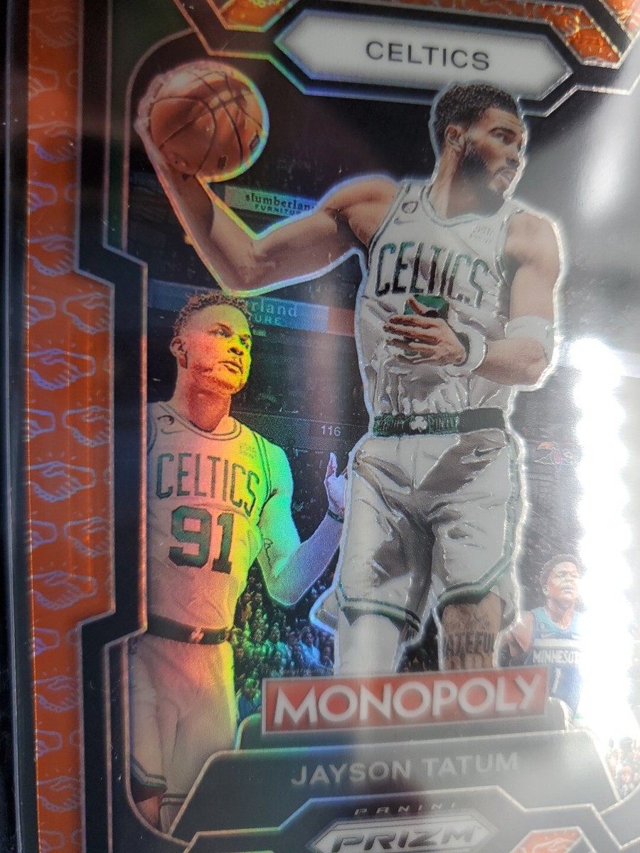 2023-24 Panini Prizm Monopoly Jason Tatum Orange Handshake