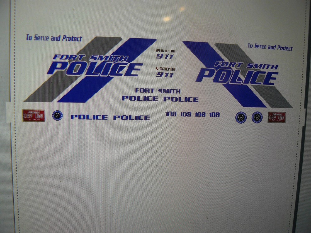 Fort Smith Arkansas Police Vehicle Decals 1:24