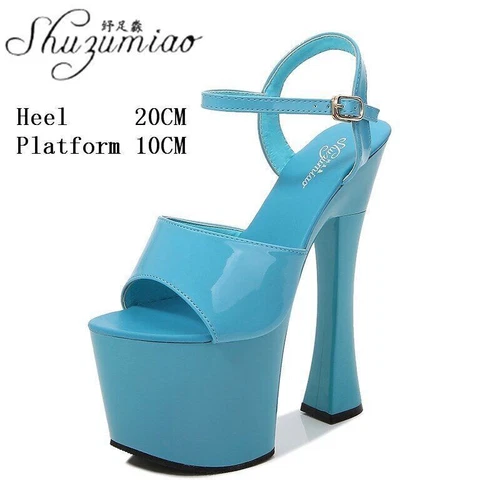 Women Platform Super High Heels Sexy Pumps Fashion Sandals Party Dance Shoes - Picture 40 of 41