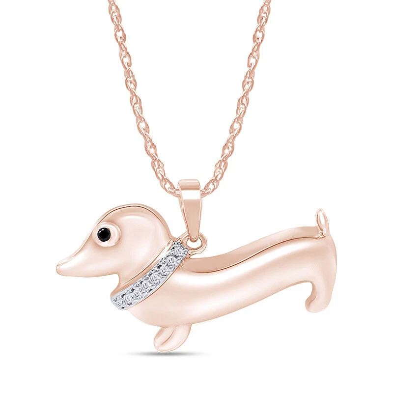 Diamond dachshund hotsell necklace