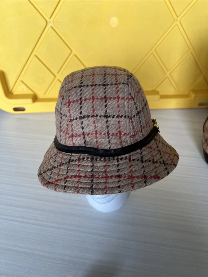 Sombrero y bolso de mano Coach 100 % lana para dama 9612. Patchwork multicolor tostado Foto 3 de 4