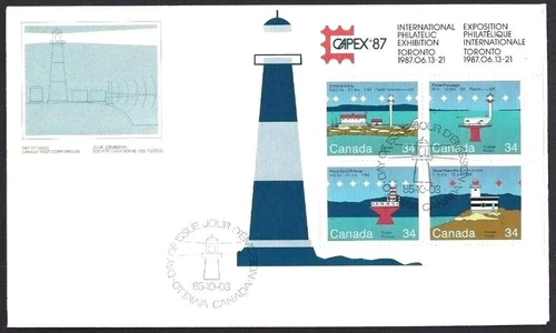 🍁Canada   #1066b  "CANADIAN LIGHTHOUSES"    Brand New 1985  First Day Cover