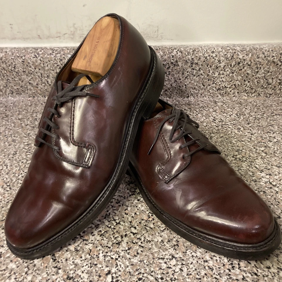 Bostonian 25734 Vintage Borgonha Biqueira Simples Blucher 8 EEE/E GUC - Imagem 2 de 4