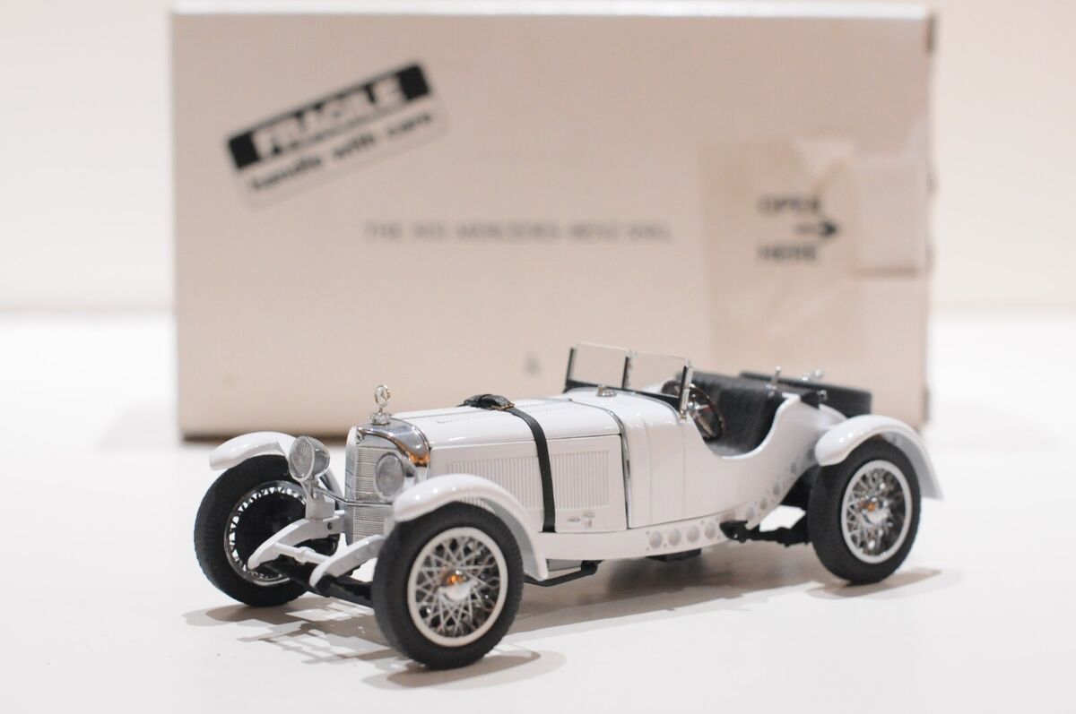DANBURY MINT 1931 MERCEDES BENZ SSKL WHITE SCALE 1:24 BOX NO DANBURY MINT 1931 MERCEDES BENZ SSKL WHITE SCALE 1:24 BOX NO