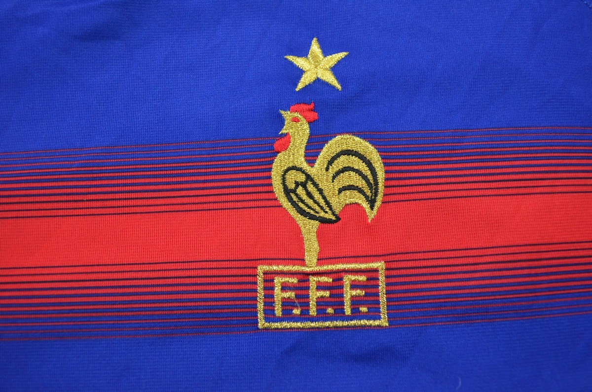 Maillot France Euro 2004 Domicile - Adidas, Taille L, Bleu, Occasion Bon état