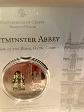 Cook Islands Windows of Heaven Westminster Abbey $10 2011 Silver Coin Mint Case 