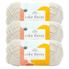  3 Pack Lion Brand Yarn 619-099V Two of Wands: Color Theory Yarn, Moonbeam