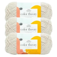 (3 Pack) Lion Brand Yarn 619-099V Two of Wands: Color Theory Yarn, Moonbeam