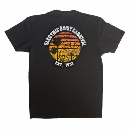 Insomniac Electric Daisy Carnival T Shirt Short Sleeve Crew Neck Black Mens S