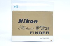 Nikon Photomic FTN Finder Instruction Manual English Original