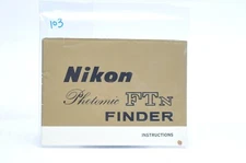 Nikon Photomic FTN Finder Instruction Manual English Original