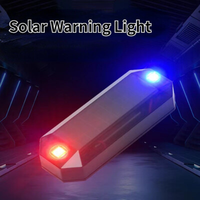 Car Solar LED Mini Warning Light Night Electric Car Motorcycle Strobe Anti-Theft