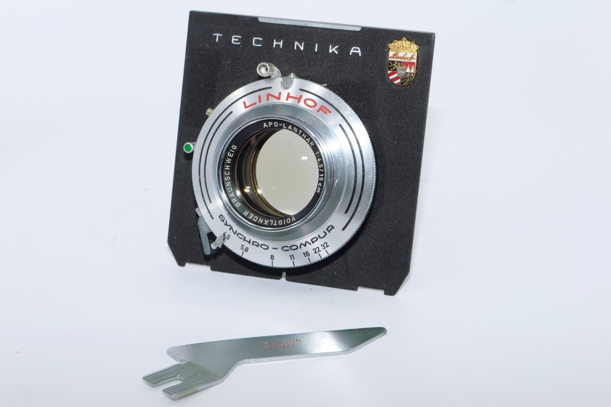 Voigtlander Linhof APO-Lanthar 15cm f/4.5 lens in Synchro Compur