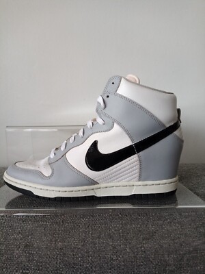 NIKE DUNK SKY HI WEDGE GRÖßE UK 7 EUR 41 (528899 011) WEISS / GRAU / SCHWARZ