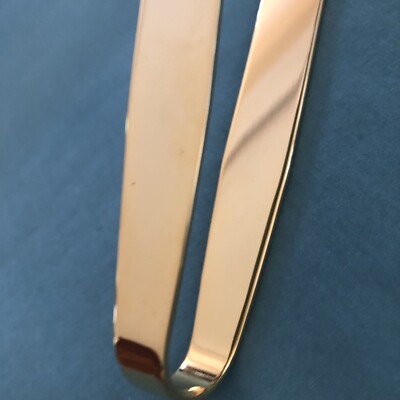 Pince à Glaçon Vintage Dorée - Moderniste, Fabriquée En France, 17 Cm