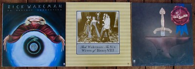 RICK WAKEMAN-YES- 3 Prog Rock Albums-Six Wives-Legends Of King Arthur-Earthly
