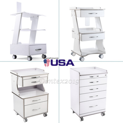 Dental Special Storage Cabinet Mobile Trolley Utility Instrument Cart + Drawer